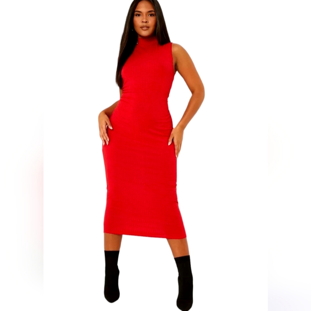 NWOT Michael Kors Ribbed Knit Midi Dress Size S